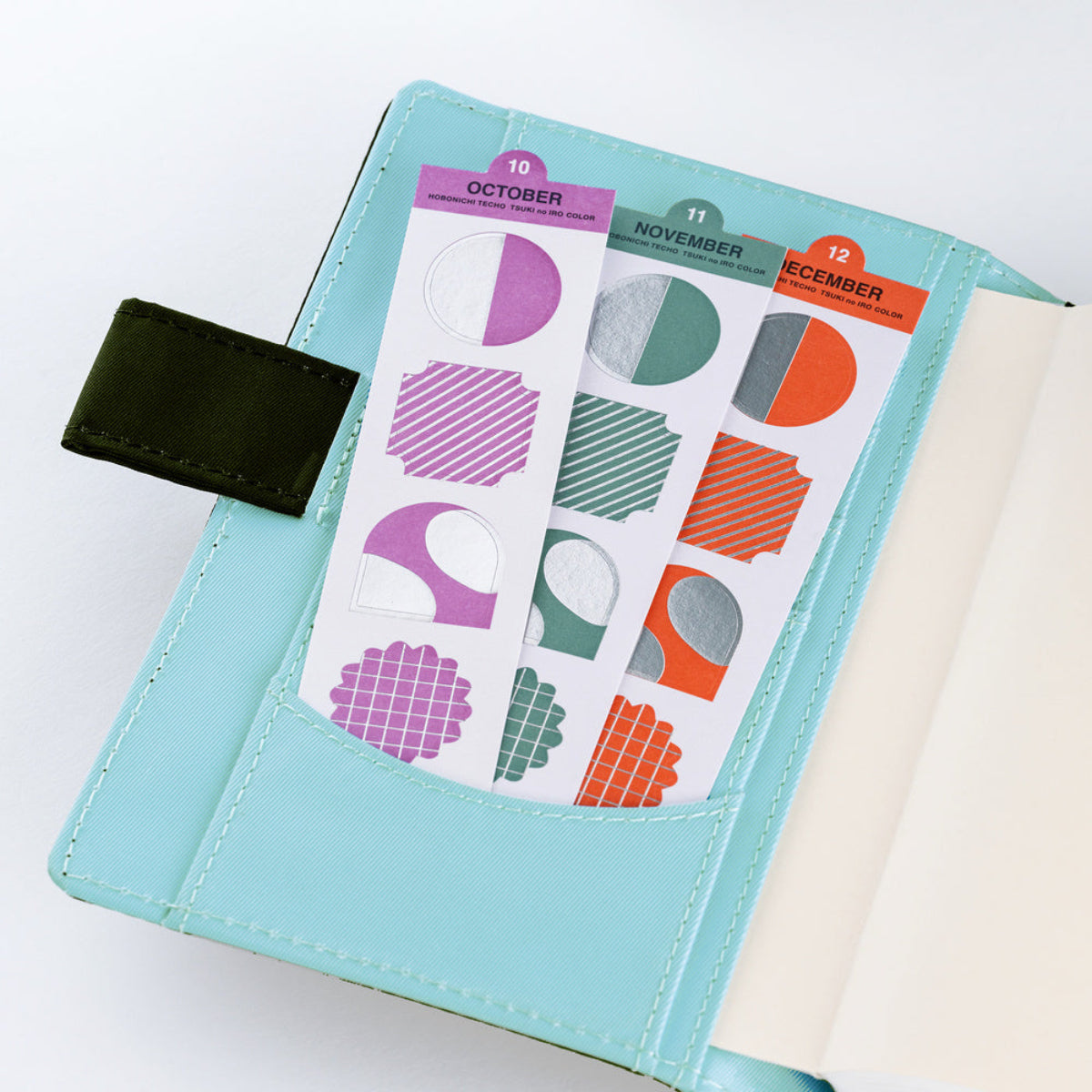 Hobonichi Bookmark-Style Foil-Pressed Stickers - TSUKI no IRO-Pen Boutique Ltd