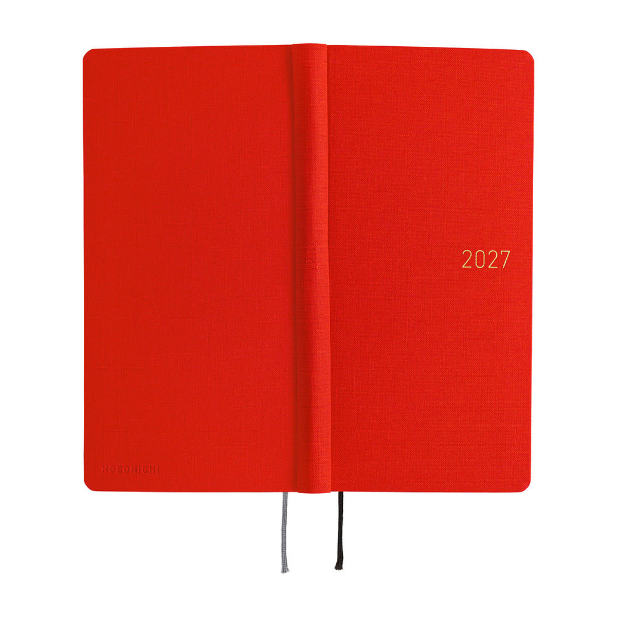 Hobonichi 2027 Mega Light Hard Cover English Book - Colors: Poppy Red - Tall & Slim (Weeks - January Start)-Pen Boutique Ltd