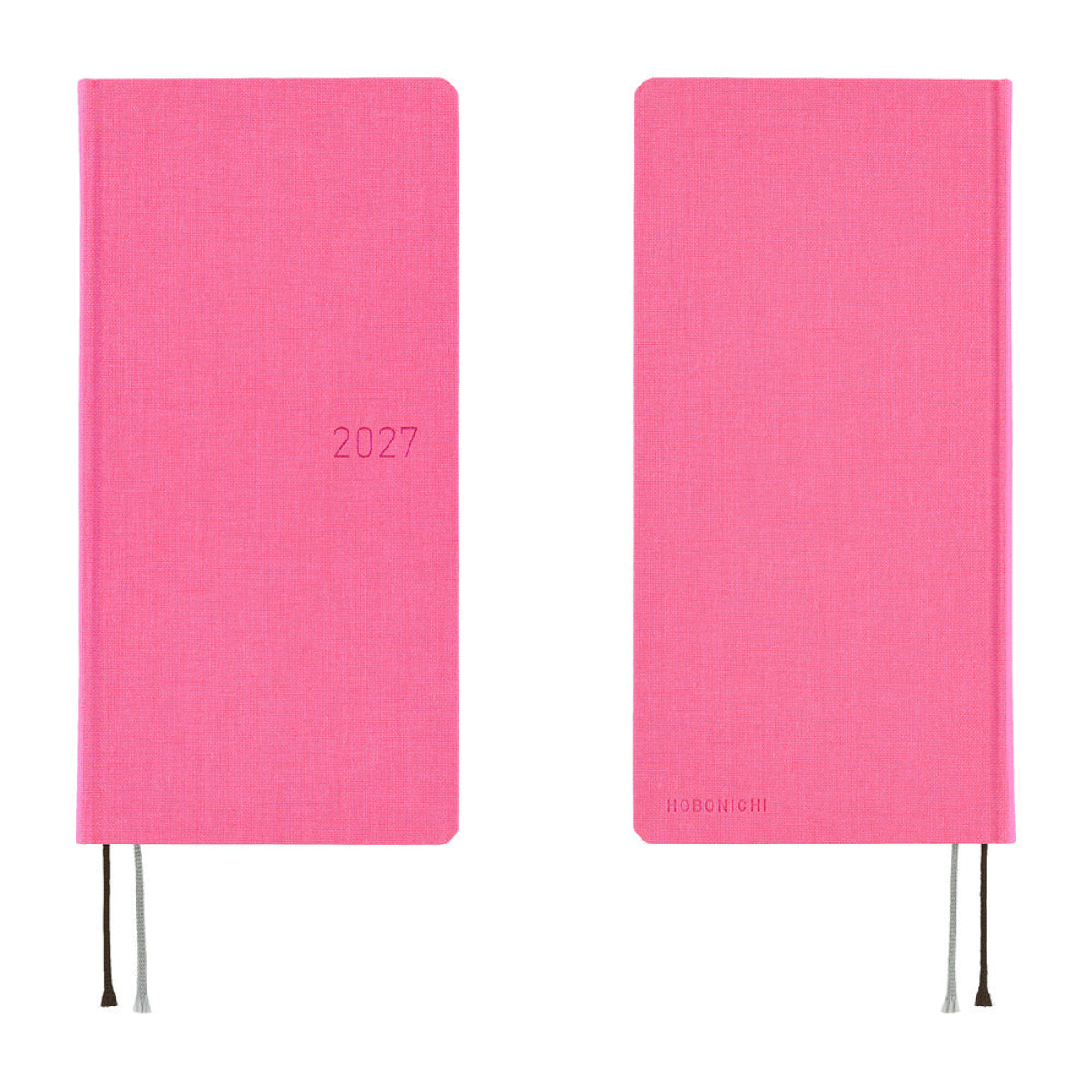 Hobonichi 2027 Mega Light Hard Cover English Book - Colors: Pink Sapphire - Tall & Slim (Weeks - January Start)-Pen Boutique Ltd