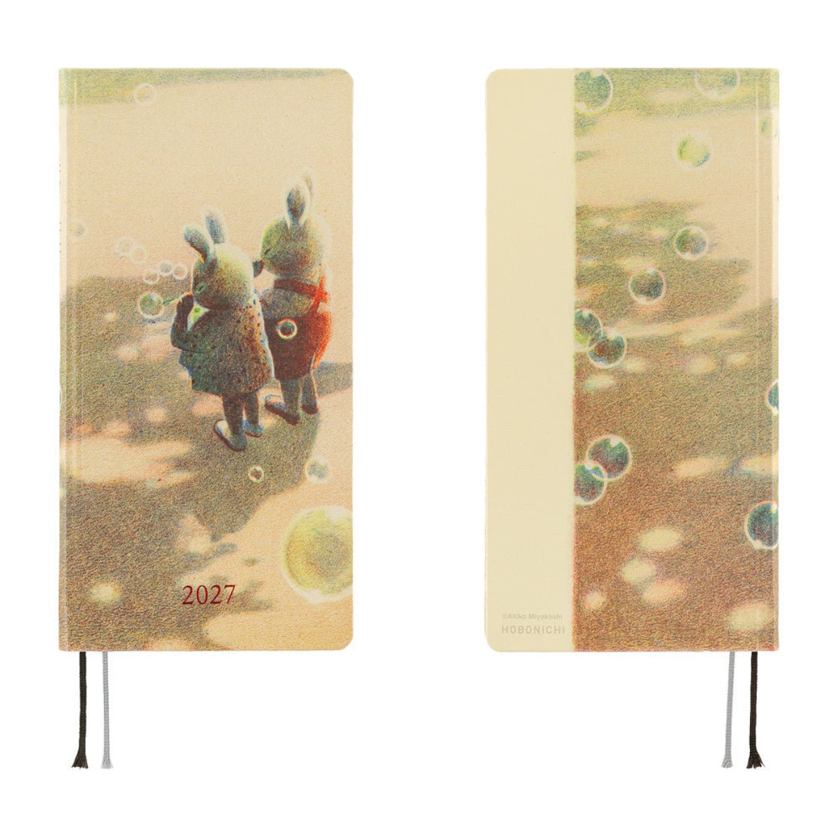 Hobonichi 2027 Light Hardcover English Book - Akiko Miyakoshi: Once, in Spring - Tall & Slim (Weeks - January Start) - Pen Boutique Ltd