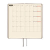 Hobonichi 2027 Light Hardcover English Book - Smooth: Cafe au Lait - Tall & Slim (Weeks - January Start) - Pen Boutique Ltd