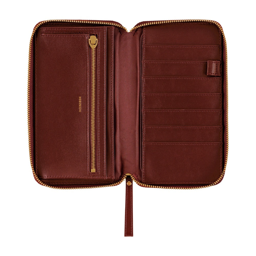 Hobonichi Cover - Single Color: Amarone - Tall & Slim - Zipper Closure WEEKS cover-Pen Boutique Ltd