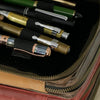 Yak Leather 12 Pen Zipped Case - Crazy Horse - Pen Boutique Ltd