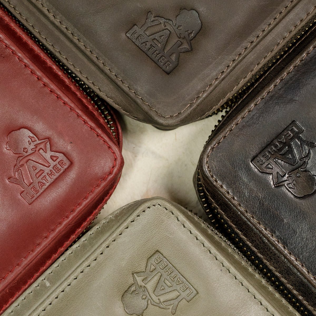 Yak Leather 12 Pen Zipped Case - Crazy Horse - Pen Boutique Ltd