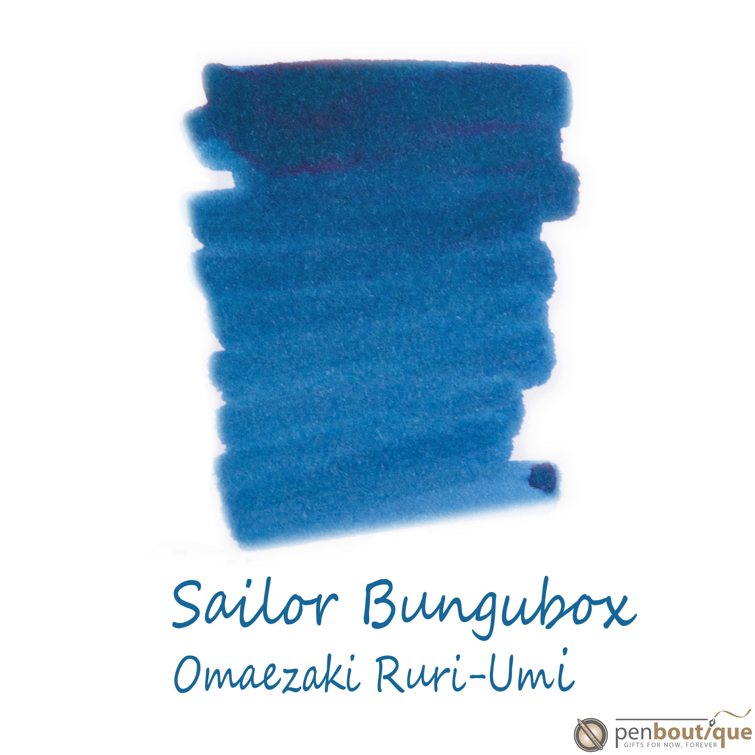 Bungubox Ink Bottle - Omaezaki Ruri-Umi - 30ml - Pen Boutique Ltd