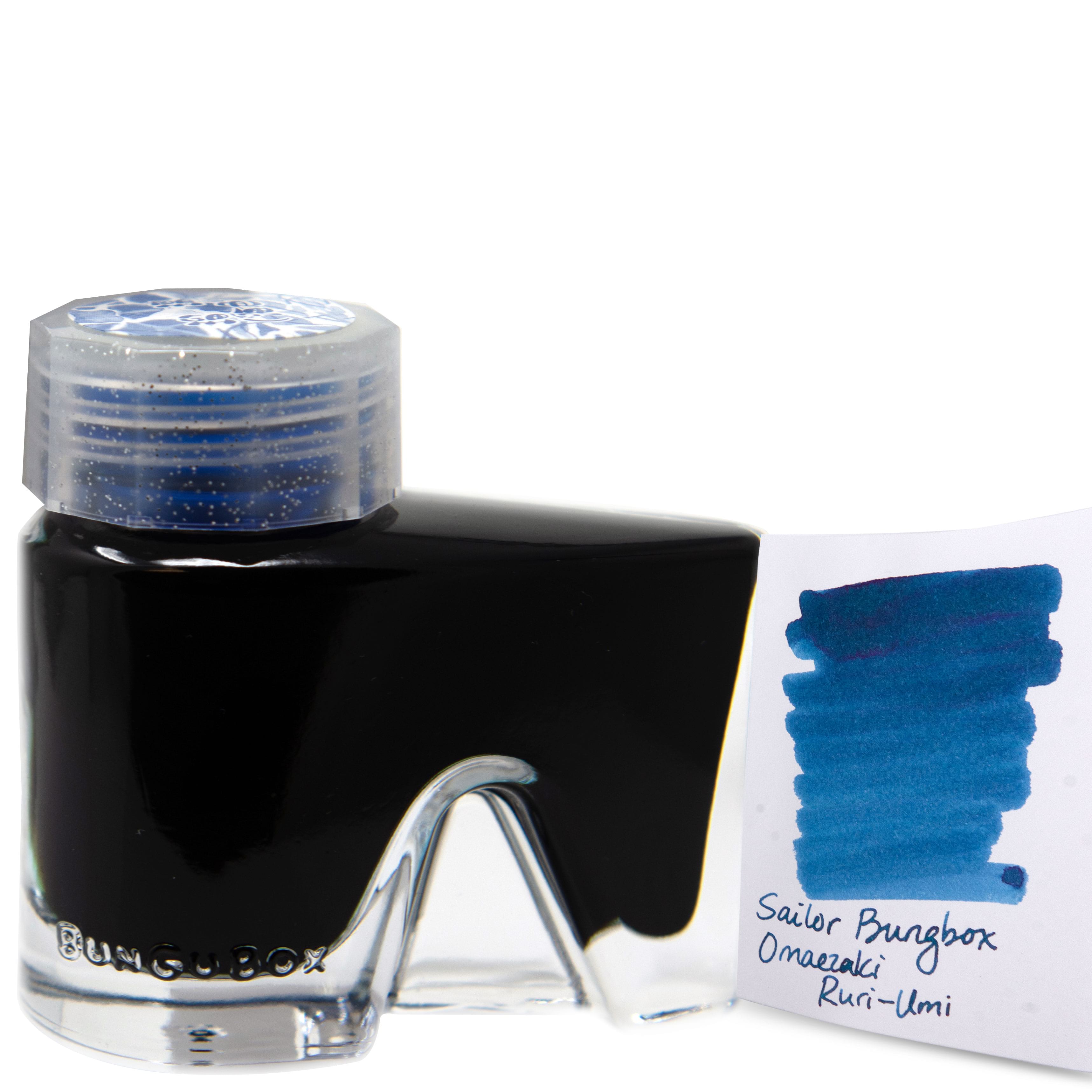 Bungubox Ink Bottle - Omaezaki Ruri-Umi - 30ml - Pen Boutique Ltd