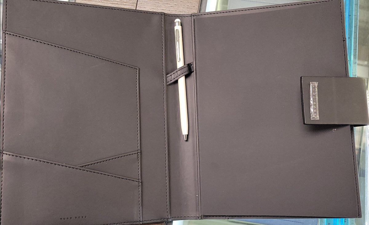 (Outlet) Hugo Boss A5 Notebook USB Folio - Pen Boutique Ltd