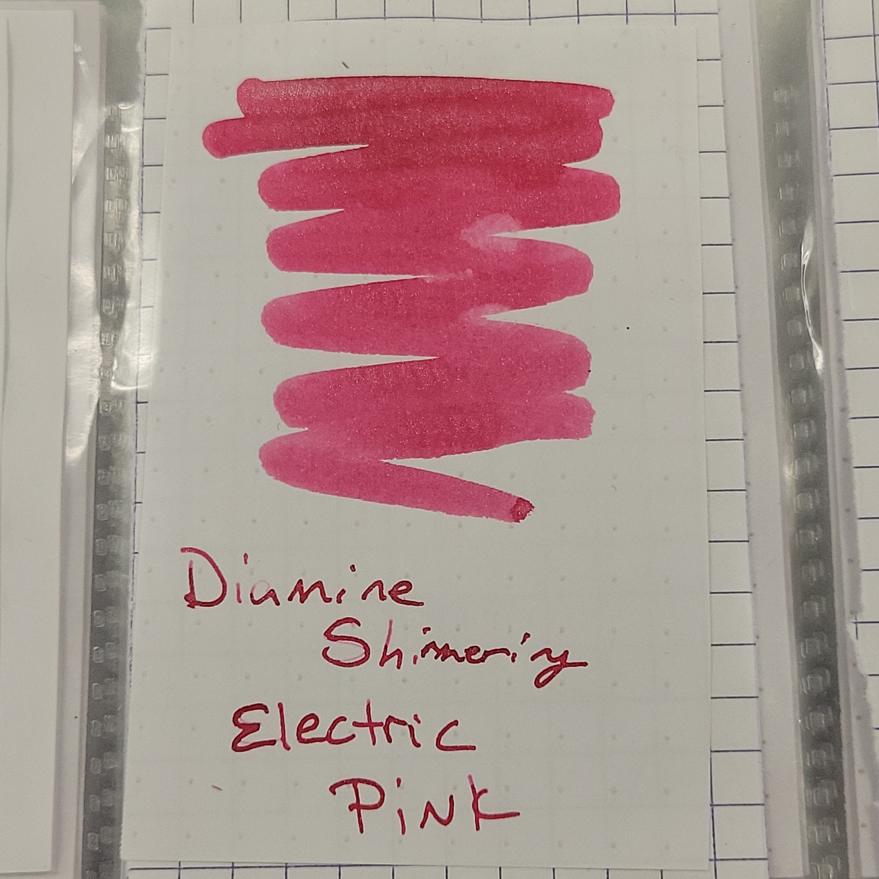 Diamine Shimmer Ink 50 ml Electric Pink - Silver shimmer - Pen Boutique Ltd