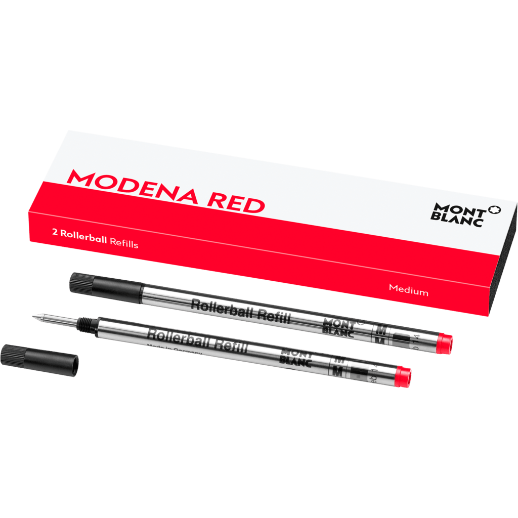 Montblanc Rollerball Pen Refill - Modena Red - Medium (2 Per Pack) - Pen Boutique Ltd