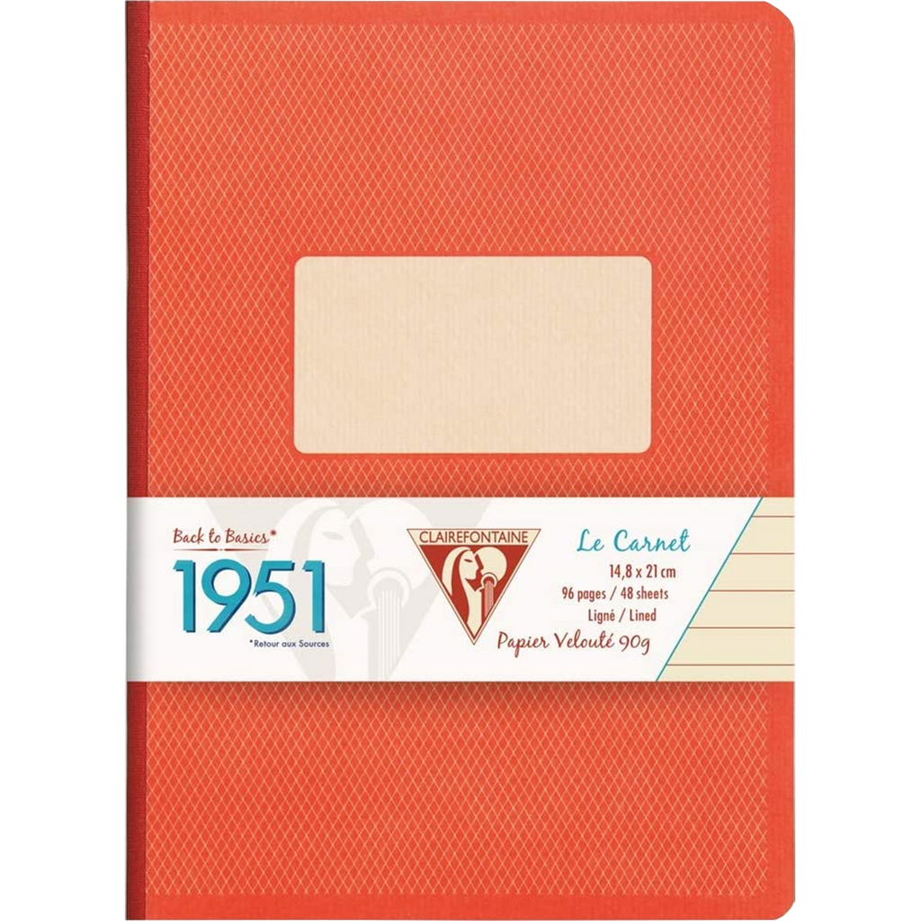 Clairefontaine 1951 Clothbound Notebook Red 5 ¾ X 8 ¼ Lined-Pen Boutique Ltd