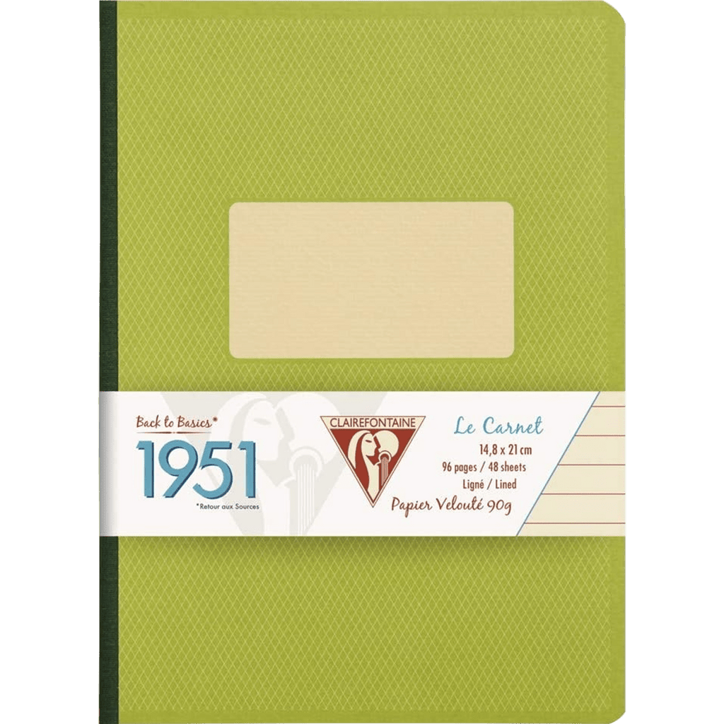 Clairefontaine 1951 Clothbound Notebook Green 5 ¾ X 8 ¼ Lined - Pen Boutique Ltd