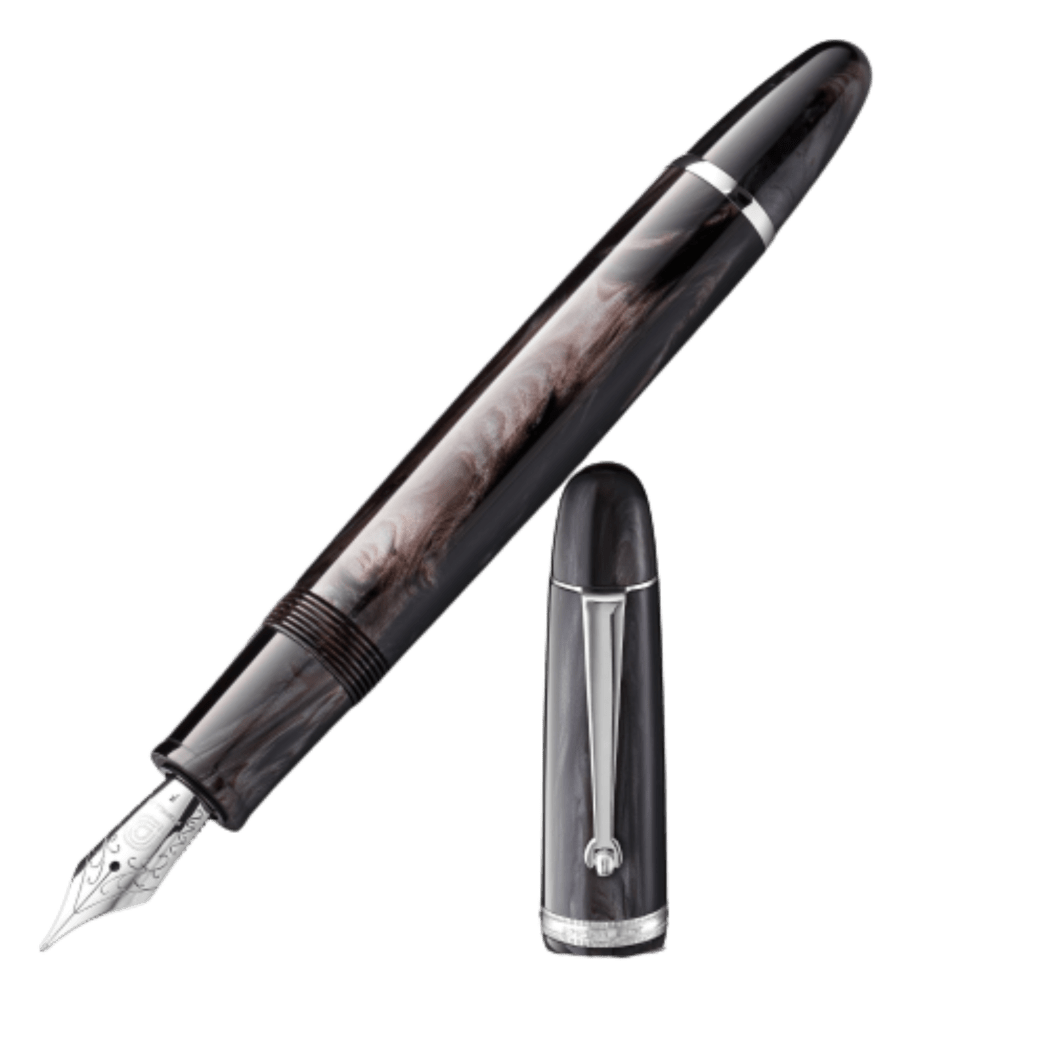 Penlux Masterpiece Grande Fountain Pen - Black Wave - Pen Boutique Ltd