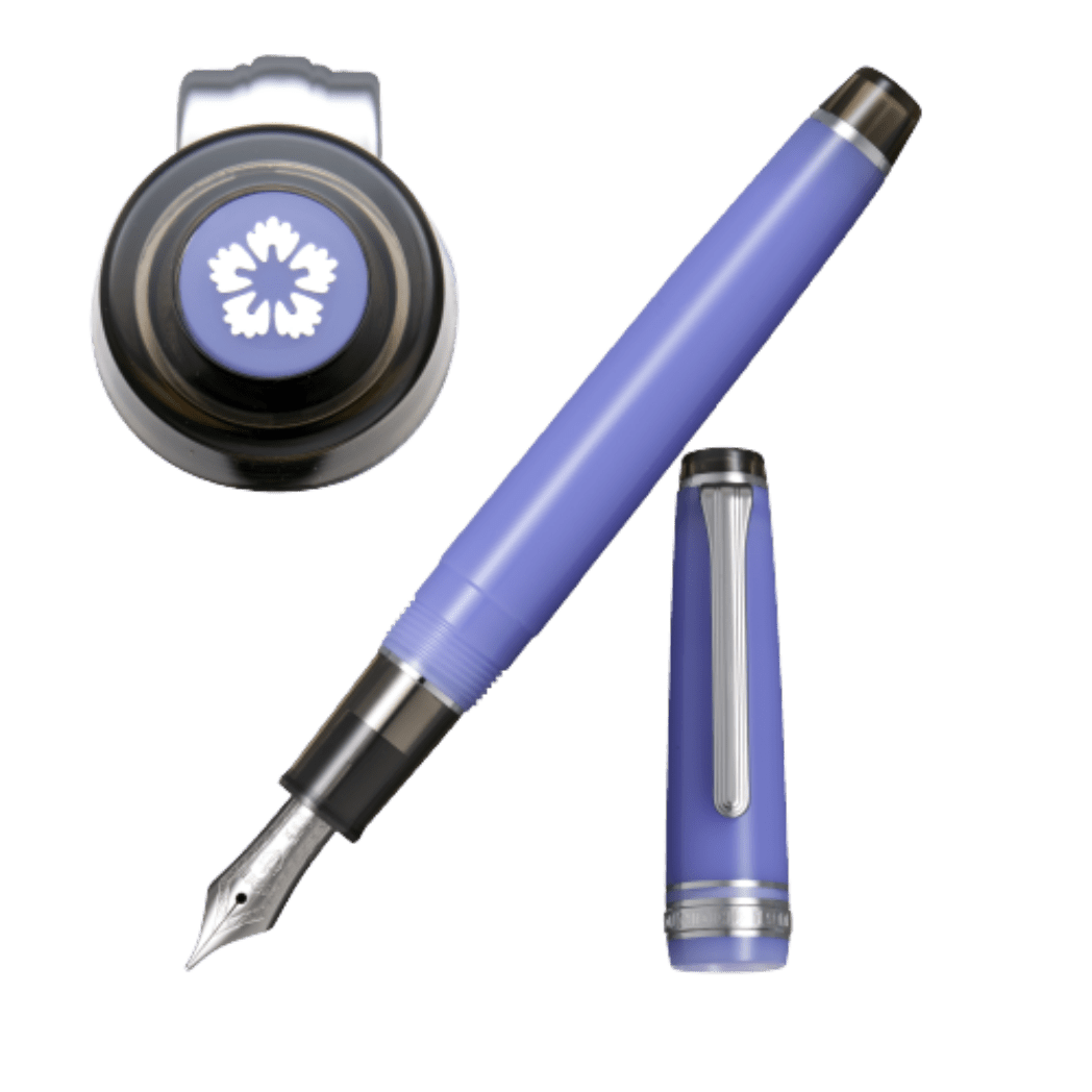 Sailor Professional Gear Slim Manyo Fountain Pen Set - Special Edition - Purple - Dianthus - Pen Boutique Ltd