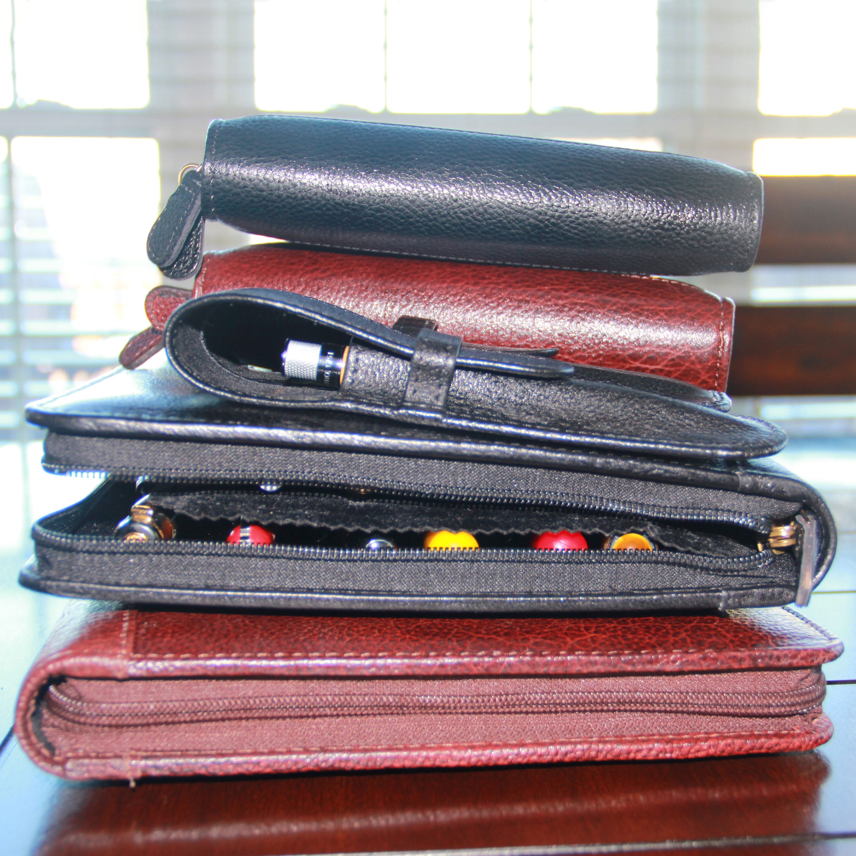 Yak Leather Premium Leather 24 Pen Case Brown-Pen Boutique Ltd