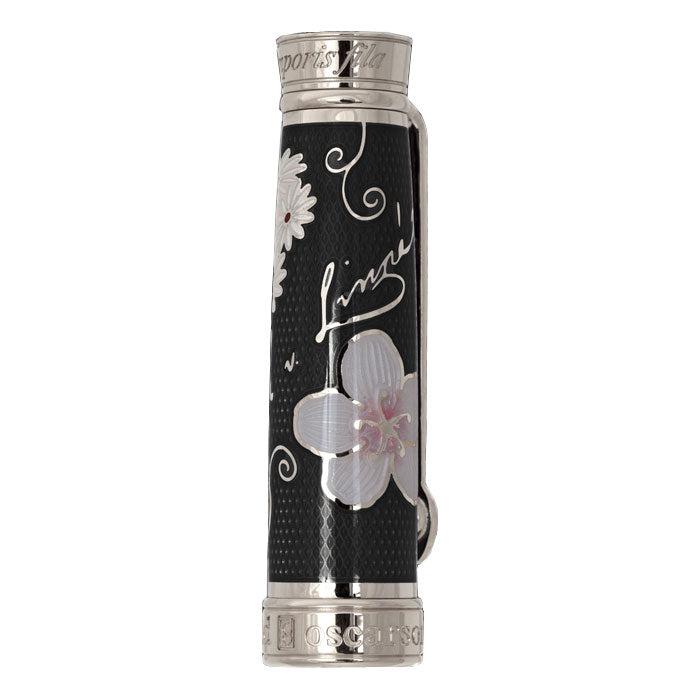 David Oscarson Carl Linnaeus Fountain Pen - Black Moss with Multi-Colored Translucent Hard Enamel - Pen Boutique Ltd