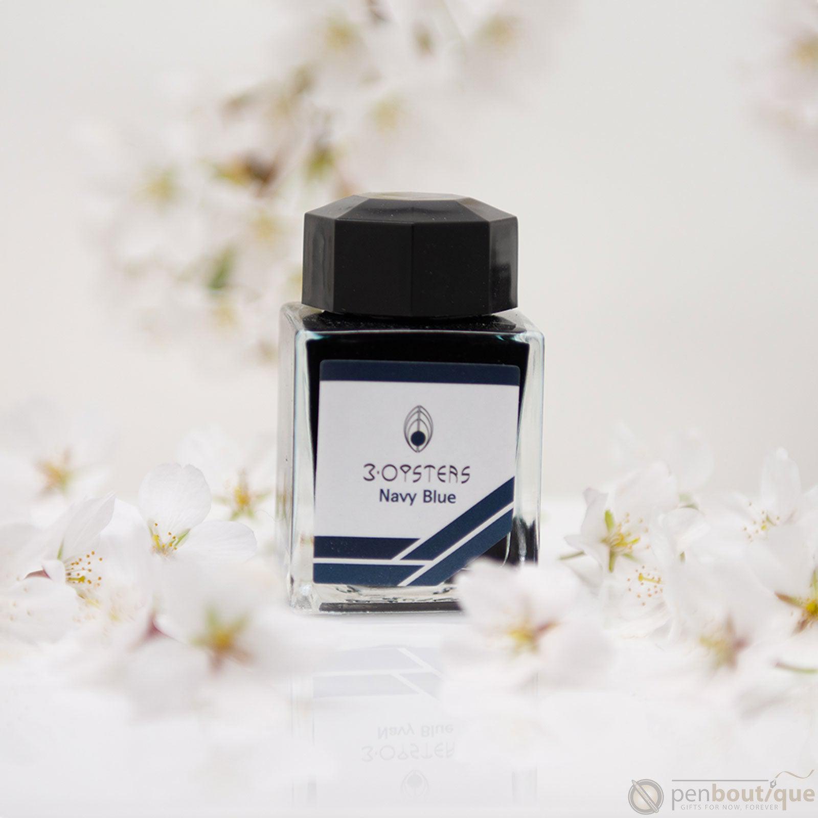 3 Oysters Delicious Navy Blue - 38ml Bottled Ink - Pen Boutique Ltd