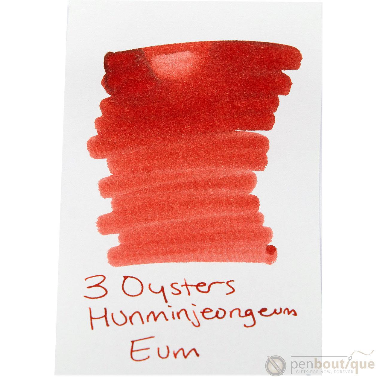 3 Oysters Hun Min Jeong Eum Scarlet - 18ml Bottled Ink - Pen Boutique Ltd