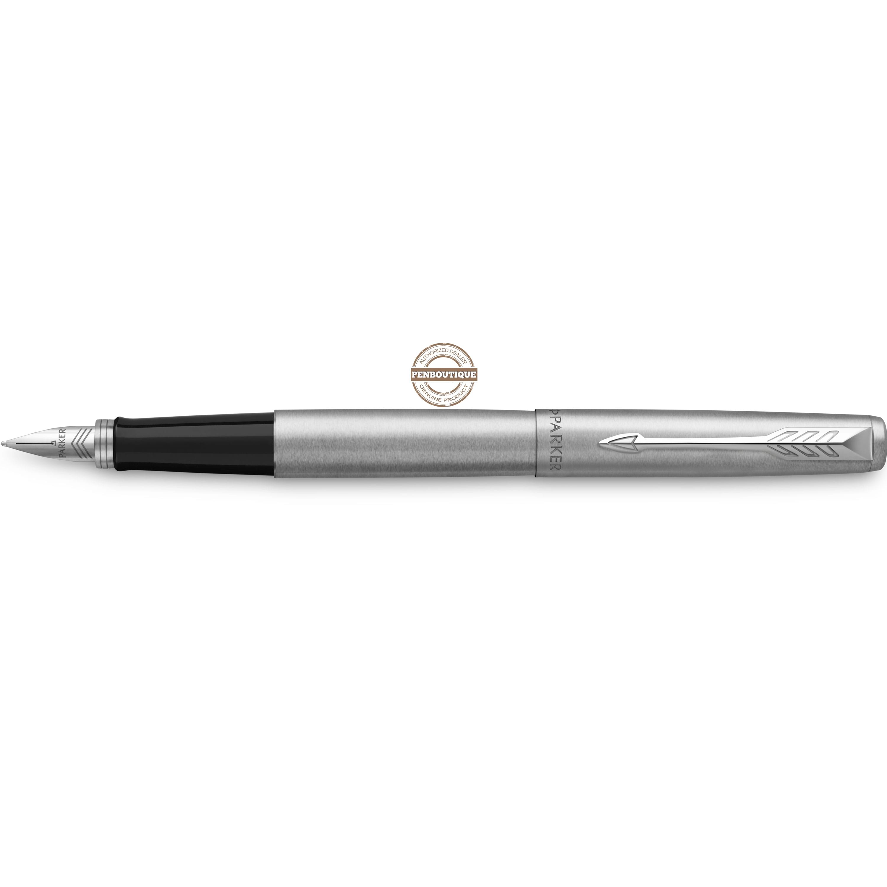 Parker Jotter Fountain Pen - Chrome Trim - Stainless Steel - Pen Boutique Ltd