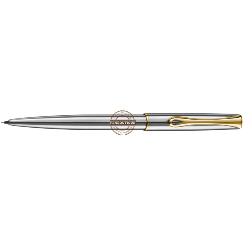 Diplomat Traveller Mechanical Pencil - Stainless Steel Gold - 0.5 mm - Pen Boutique Ltd