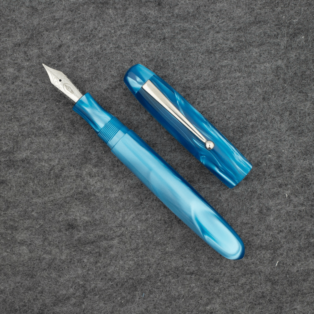 Edison Collier Fountain Pen - Azure Skies - 18K Nib - Pen Boutique Ltd