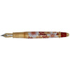 David Oscarson Carl Linnaeus Fountain Pen - Ruby Red with Multi-Colored Hard Enamel and Gold Vermeil-Pen Boutique Ltd