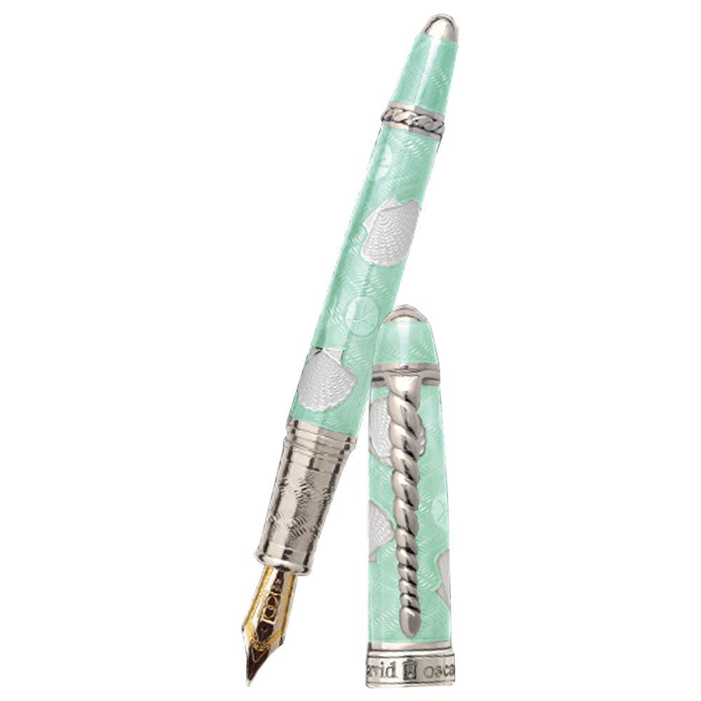 David Oscarson Seaside Fountain Pen - Limited Edition - Seafoam Green/White-Pen Boutique Ltd