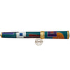 David Oscarson 15th Anniversary/American Art Deco Fountain Pen - Translucent Teal with Multi-colored & Gold Vermeil - Pen Boutique Ltd