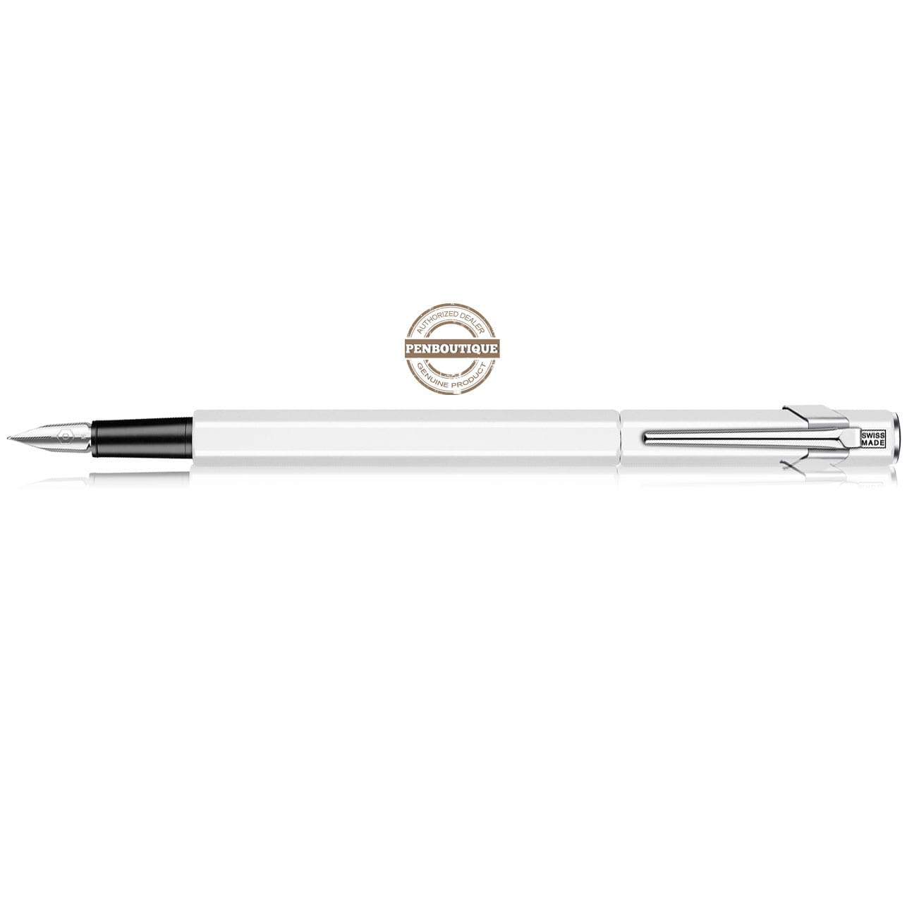 Caran D' Ache 849 Metal White Fountain Pen - Medium Nib-Pen Boutique Ltd