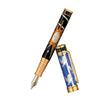 David Oscarson Alfred Bernhard Nobel Fountain Pen - Blue Gold w/ Black Barrel - Pen Boutique Ltd