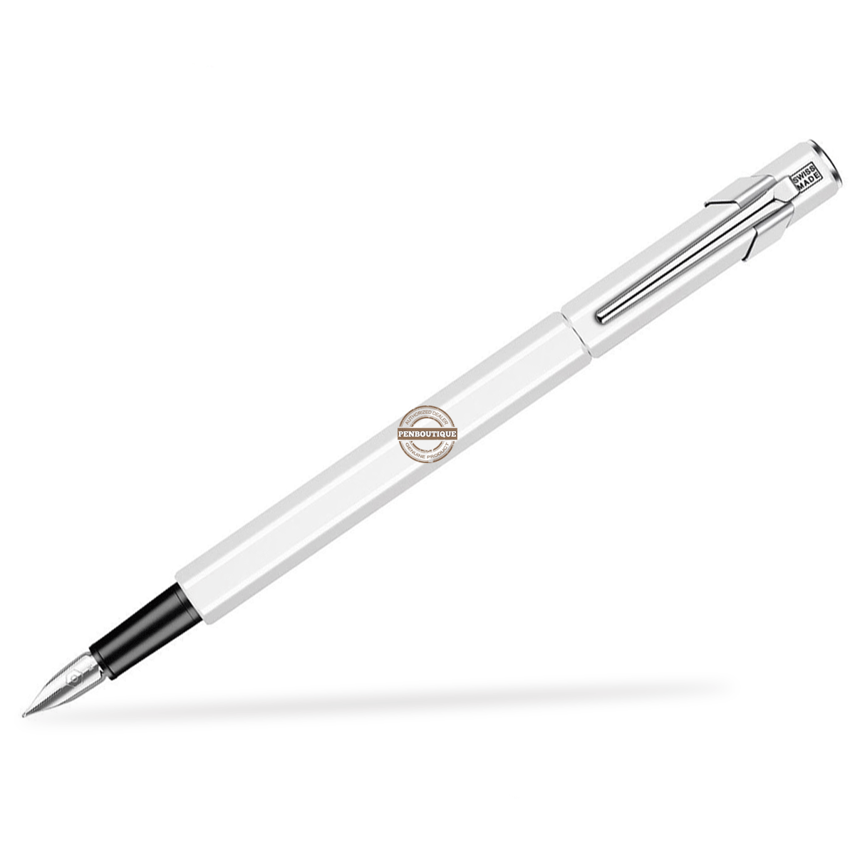 Caran D' Ache 849 Metal Fountain Pen - White - Fine Nib Caran d' Ache Pens