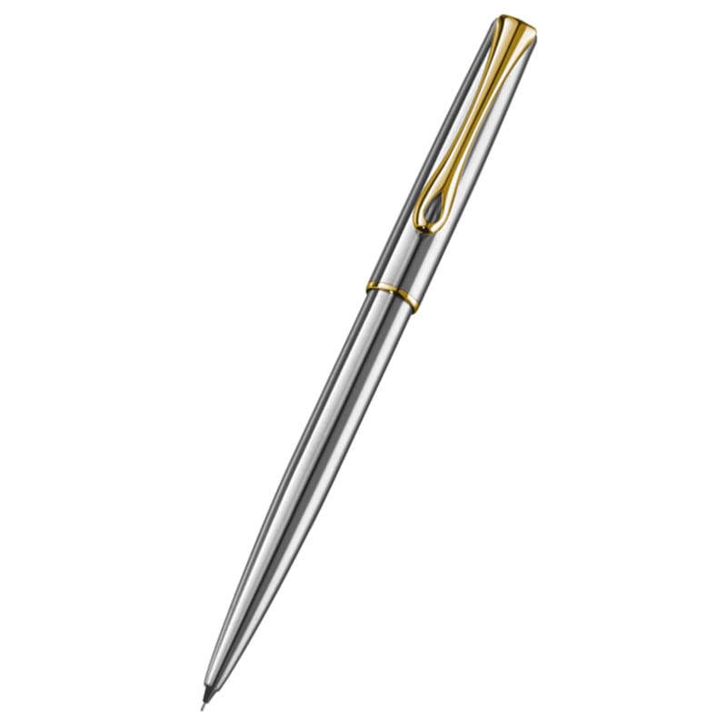 Diplomat Traveller Mechanical Pencil - Stainless Steel Gold - 0.5 mm - Pen Boutique Ltd