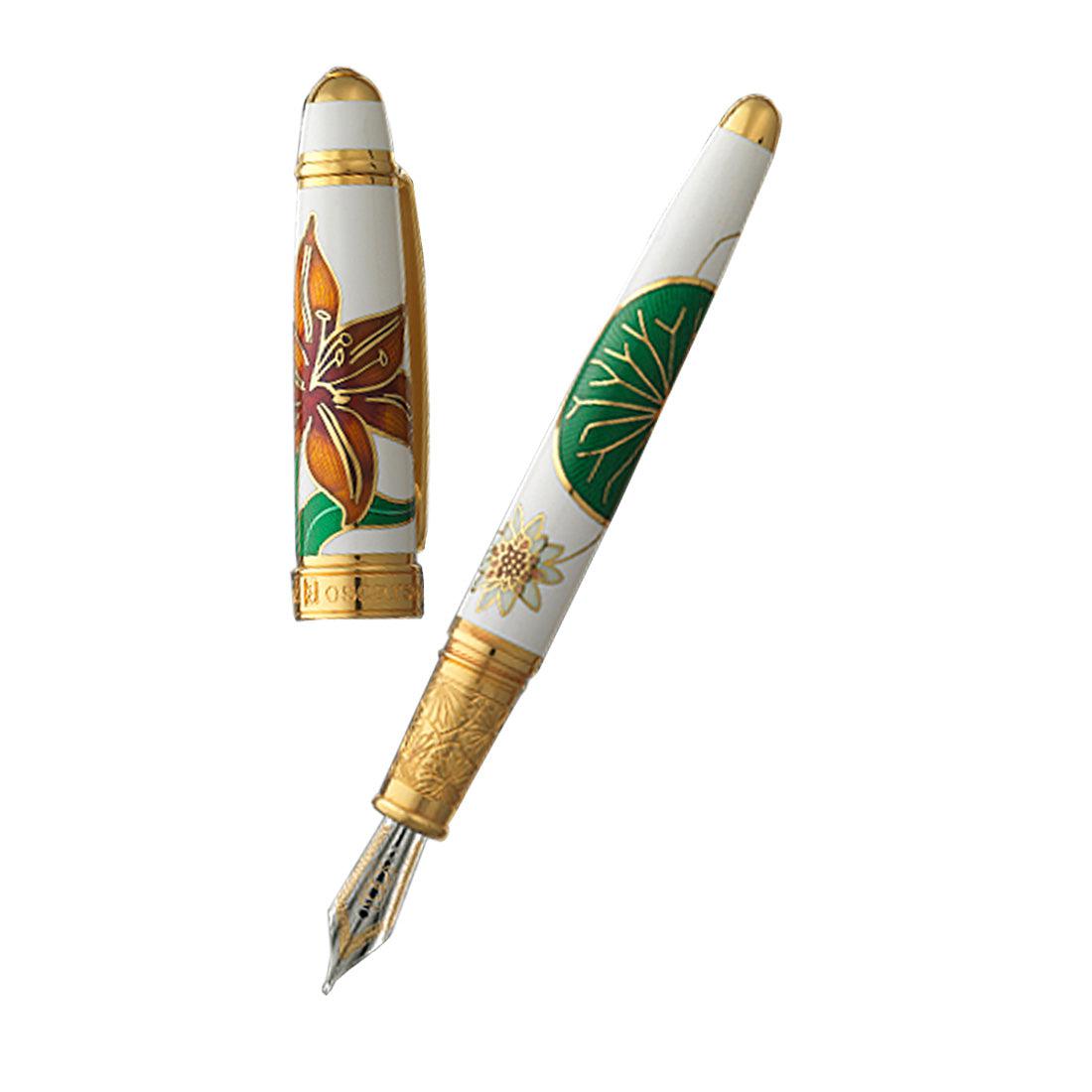 David Oscarson Lily Fountain Pen - White - Pen Boutique Ltd
