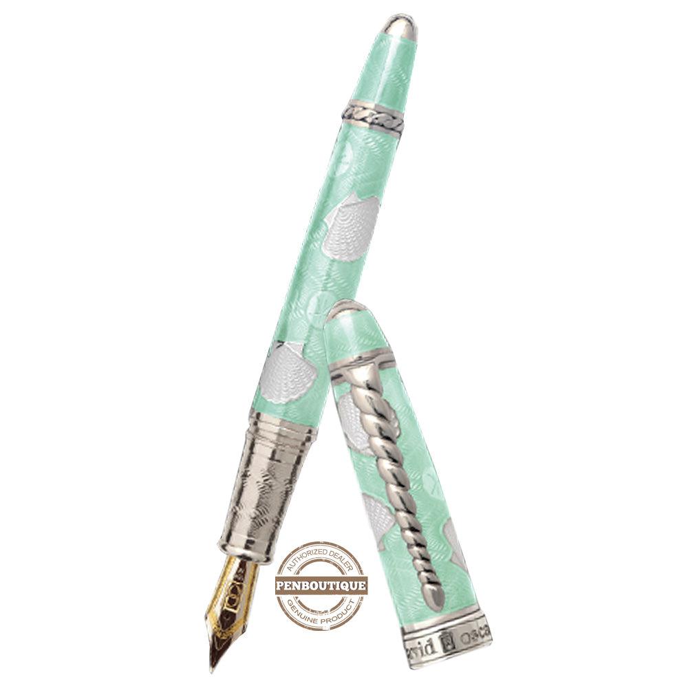 David Oscarson Seaside Fountain Pen - Limited Edition - Seafoam Green/White-Pen Boutique Ltd