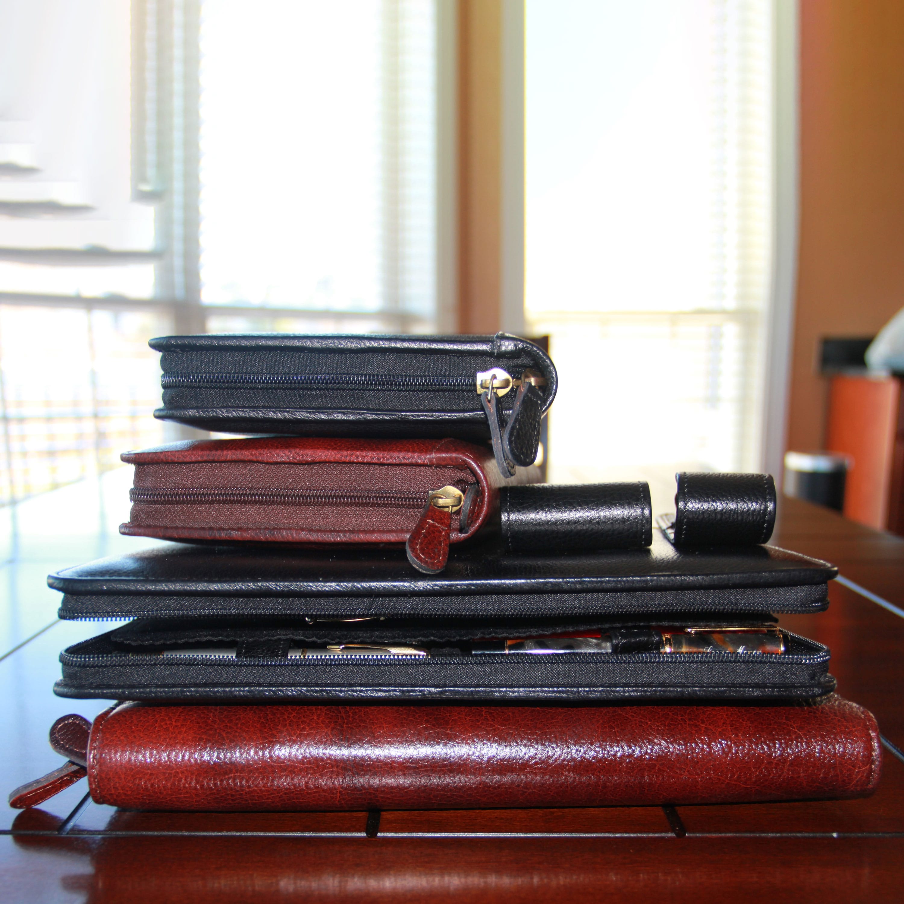 Yak Leather Premium Leather 24 Pen Case Brown-Pen Boutique Ltd