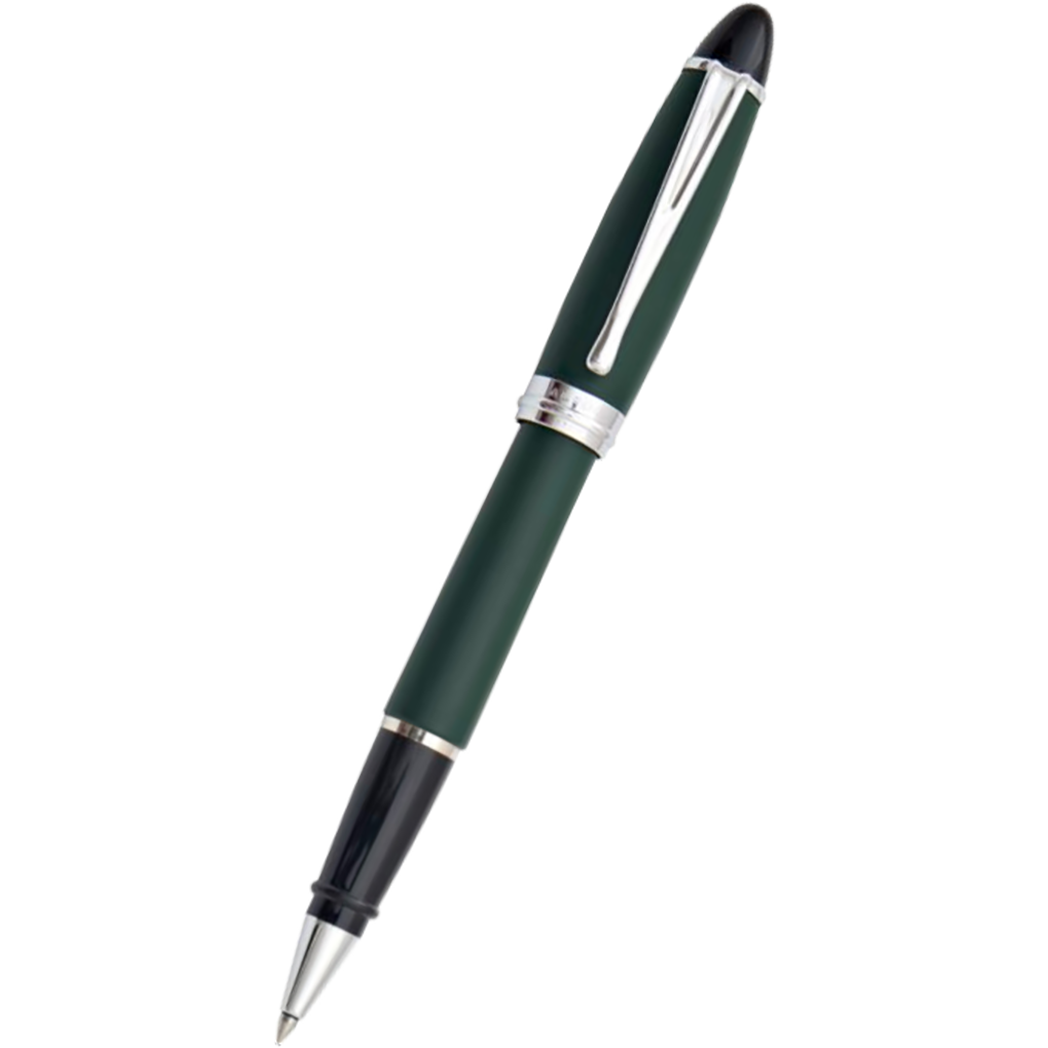 Aurora Ipsilon Rollerball Pen - Satin Green - Chrome Trim-Pen Boutique Ltd