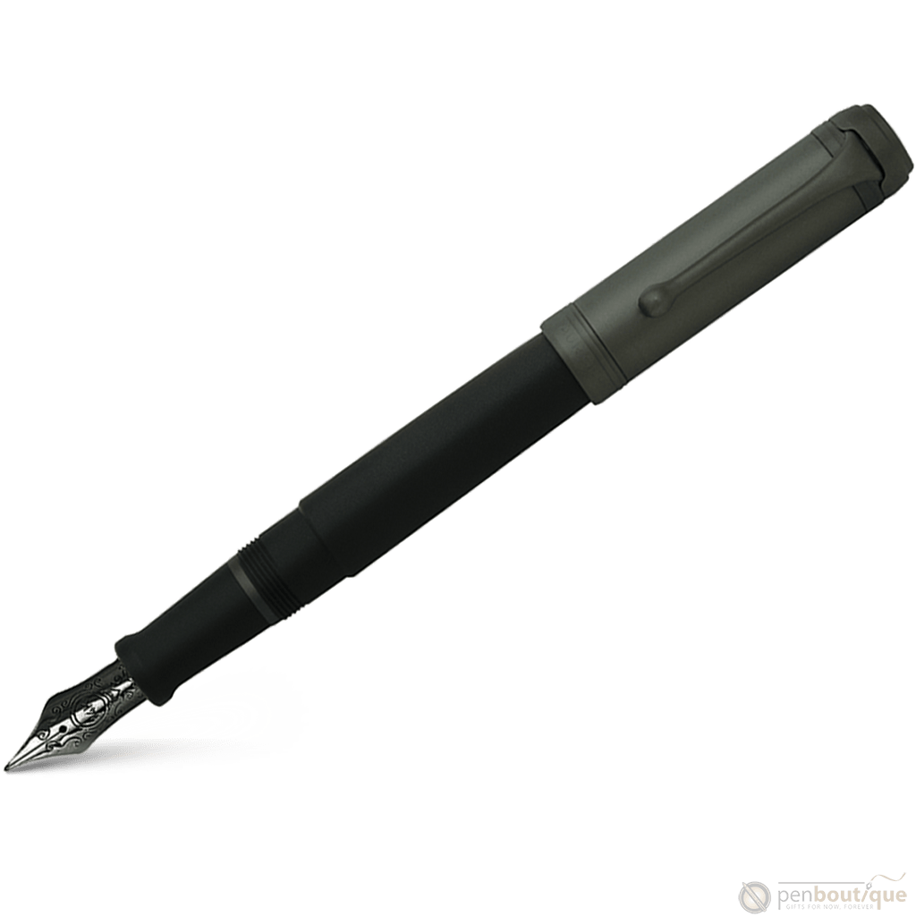 Aurora Talentum Fountain Pen - Black - Ruthenium Trim - Pen Boutique Ltd