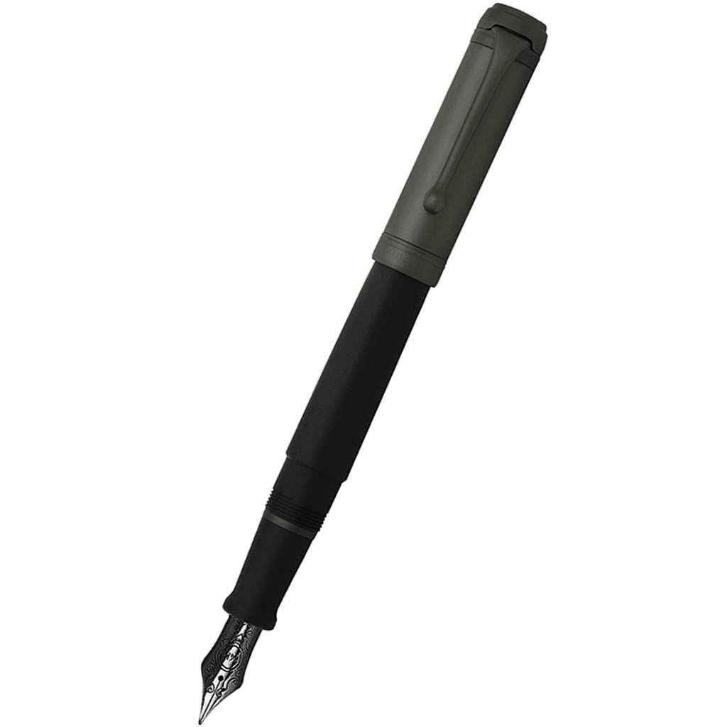 Aurora Talentum Fountain Pen - Black - Ruthenium Trim - Pen Boutique Ltd
