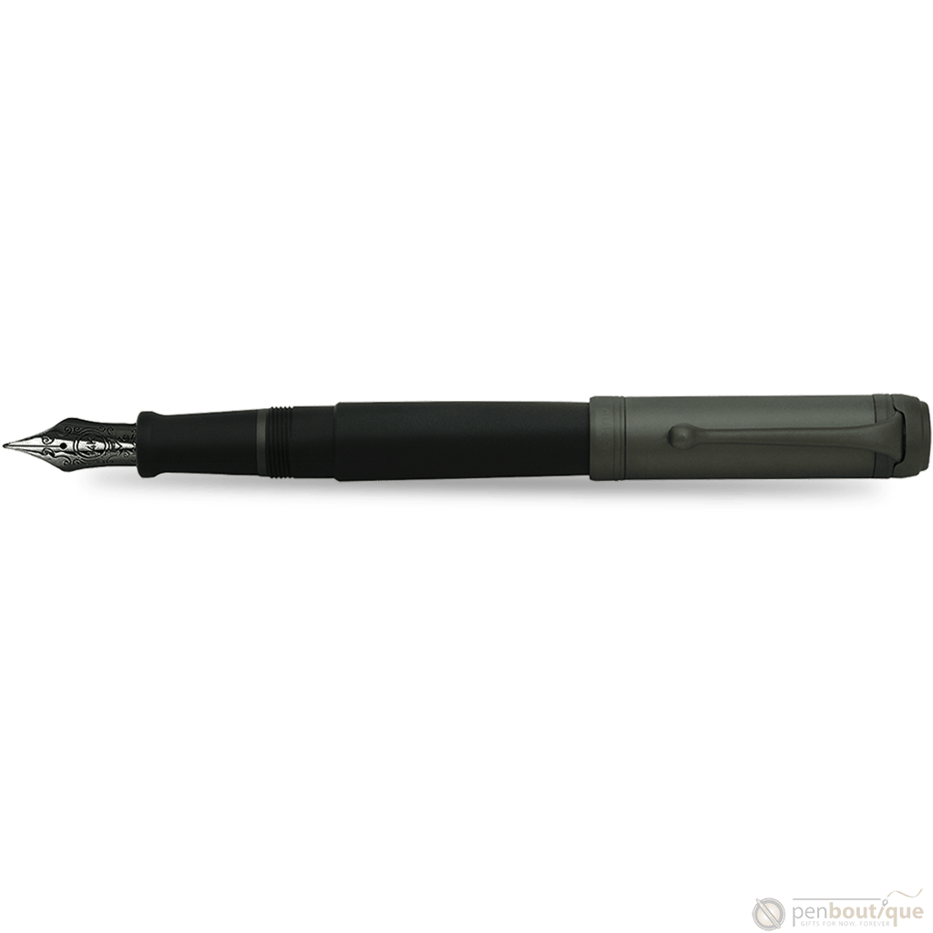 Aurora Talentum Fountain Pen - Black - Ruthenium Trim - Pen Boutique Ltd