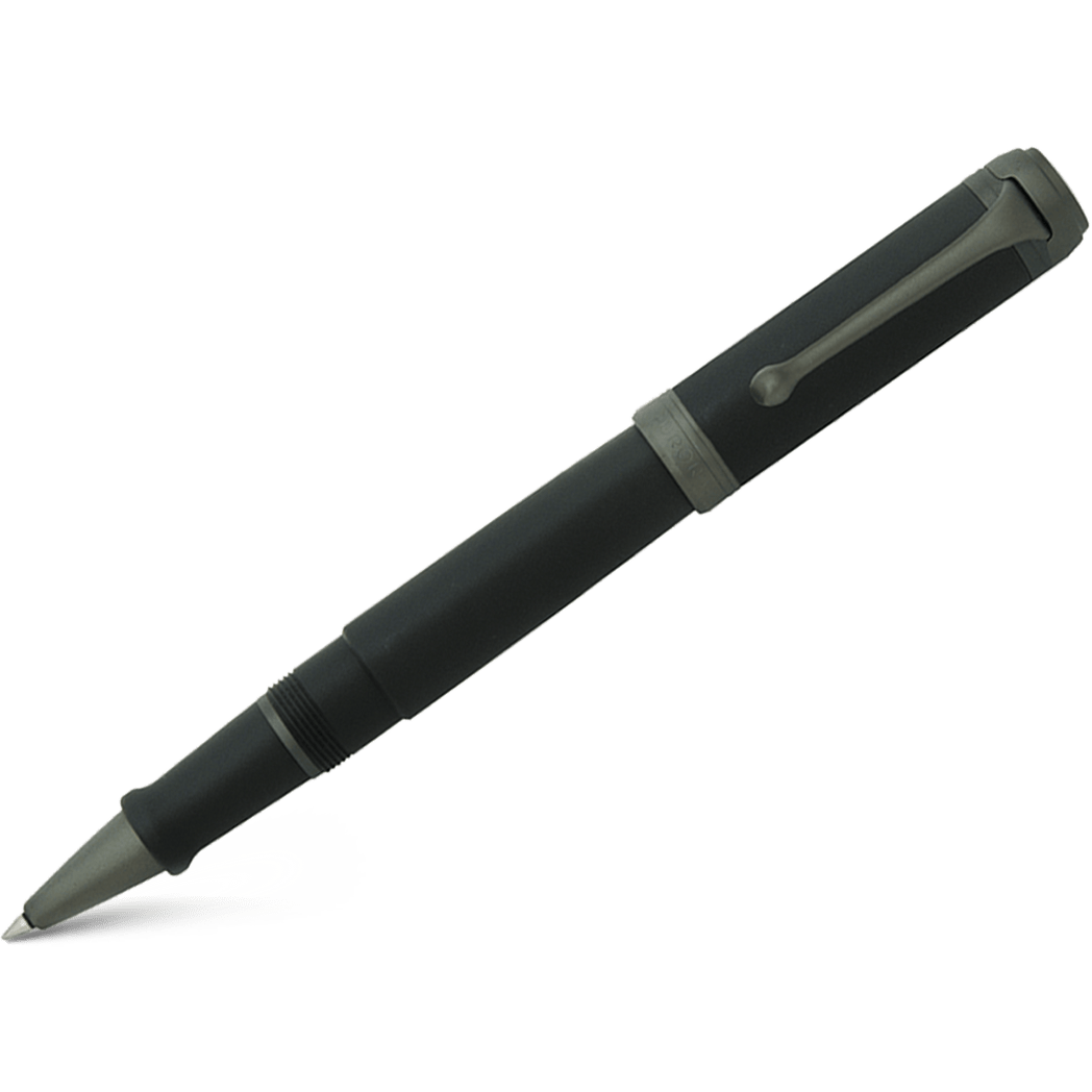 Aurora Talentum Rollerball Pen - Black - Ruthenium Trim - Pen Boutique Ltd