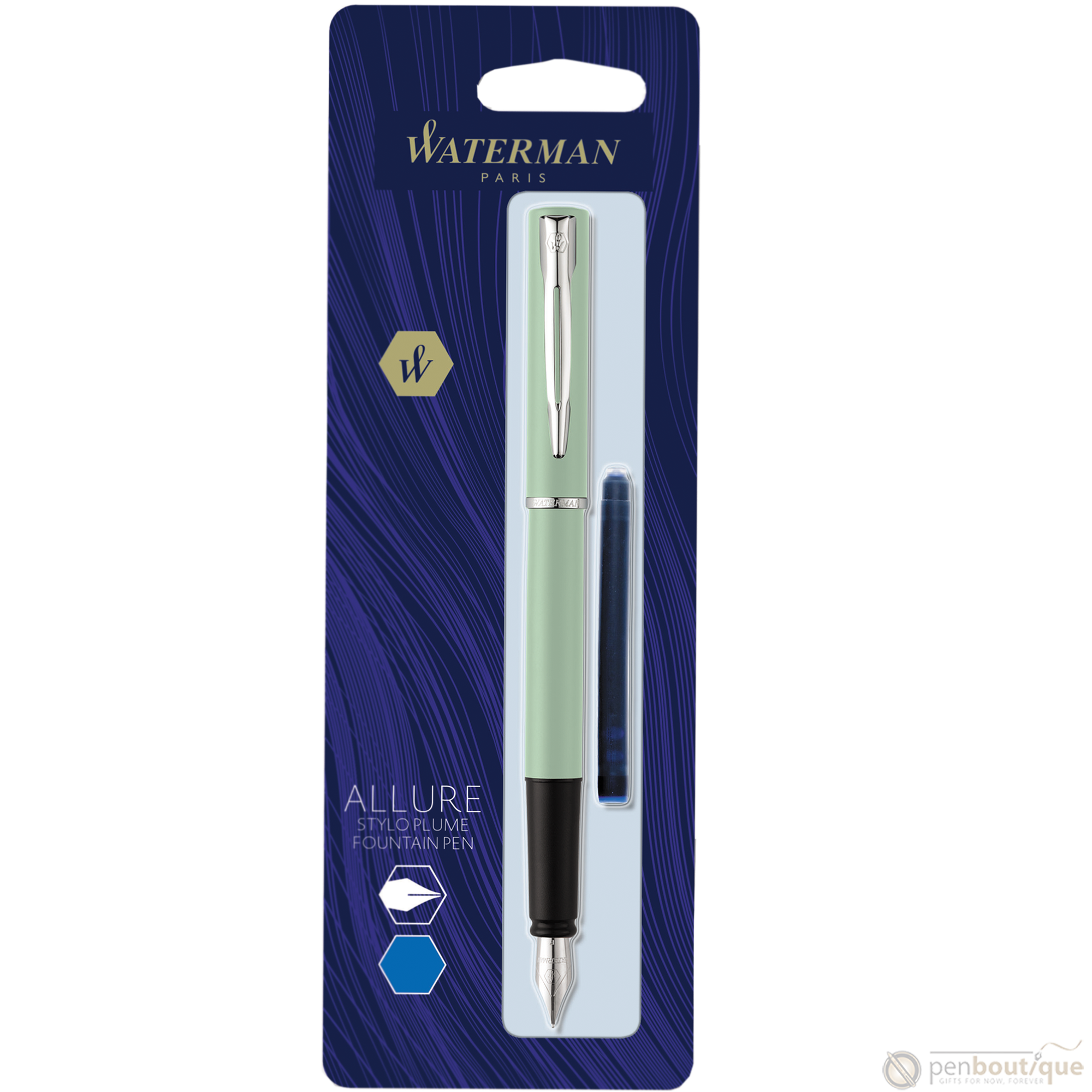 Waterman Allure Fountain Pen - Pastel Green-Pen Boutique Ltd