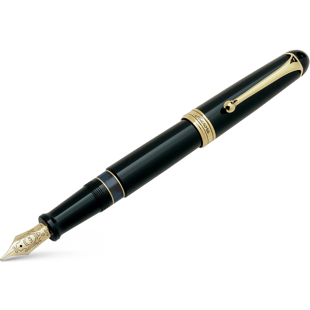 Aurora 88 Fountain Pen - Black - Gold Trim (Limited Edition) - Pen Boutique Ltd