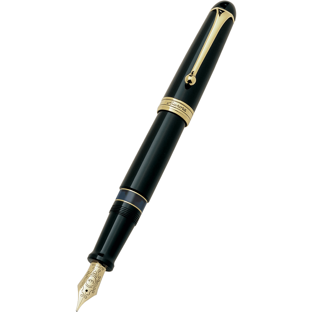 Aurora 88 Fountain Pen - Black - Gold Trim (Limited Edition) - Pen Boutique Ltd