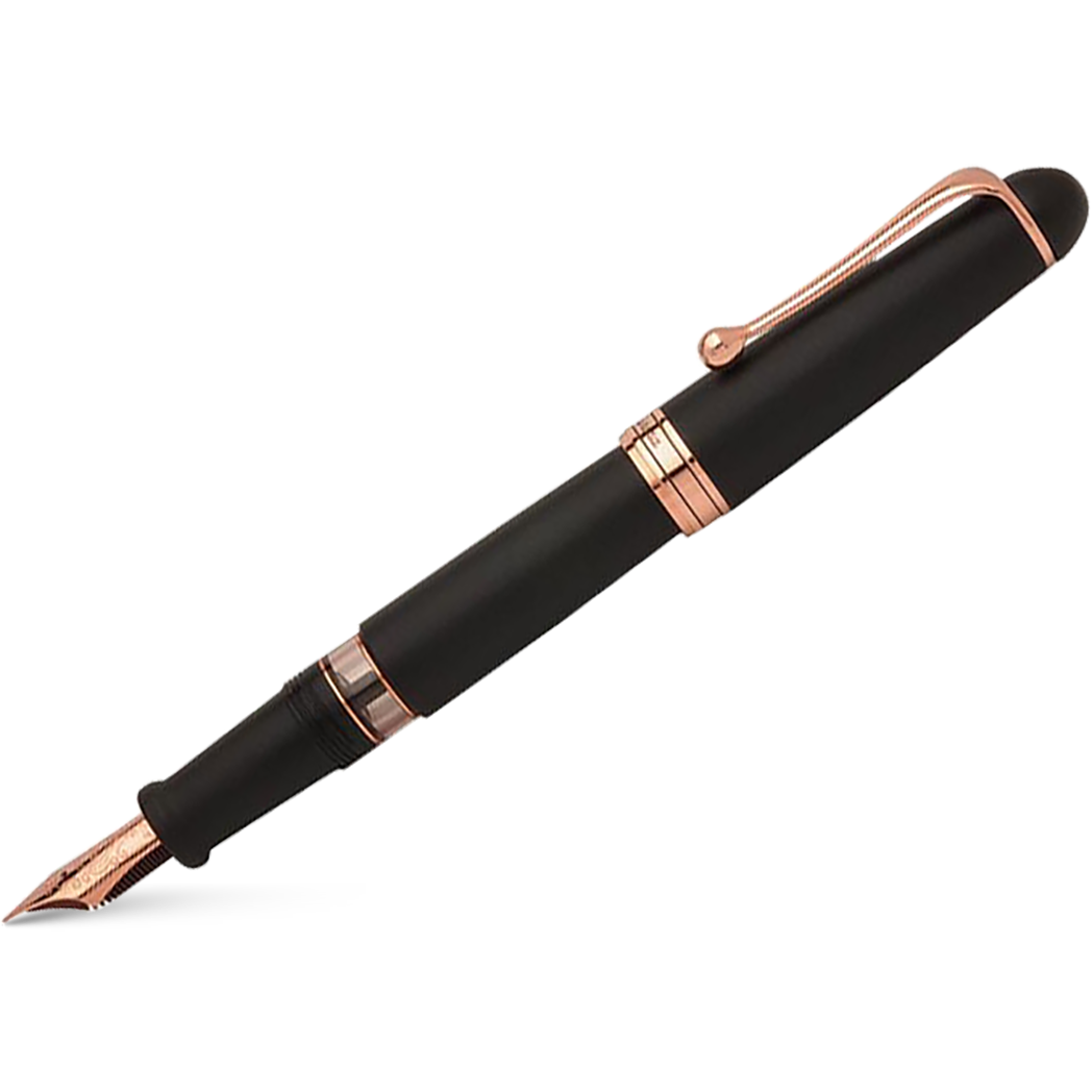 Aurora 88 Fountain Pen - Black Satin - Rose Gold Trim-Pen Boutique Ltd