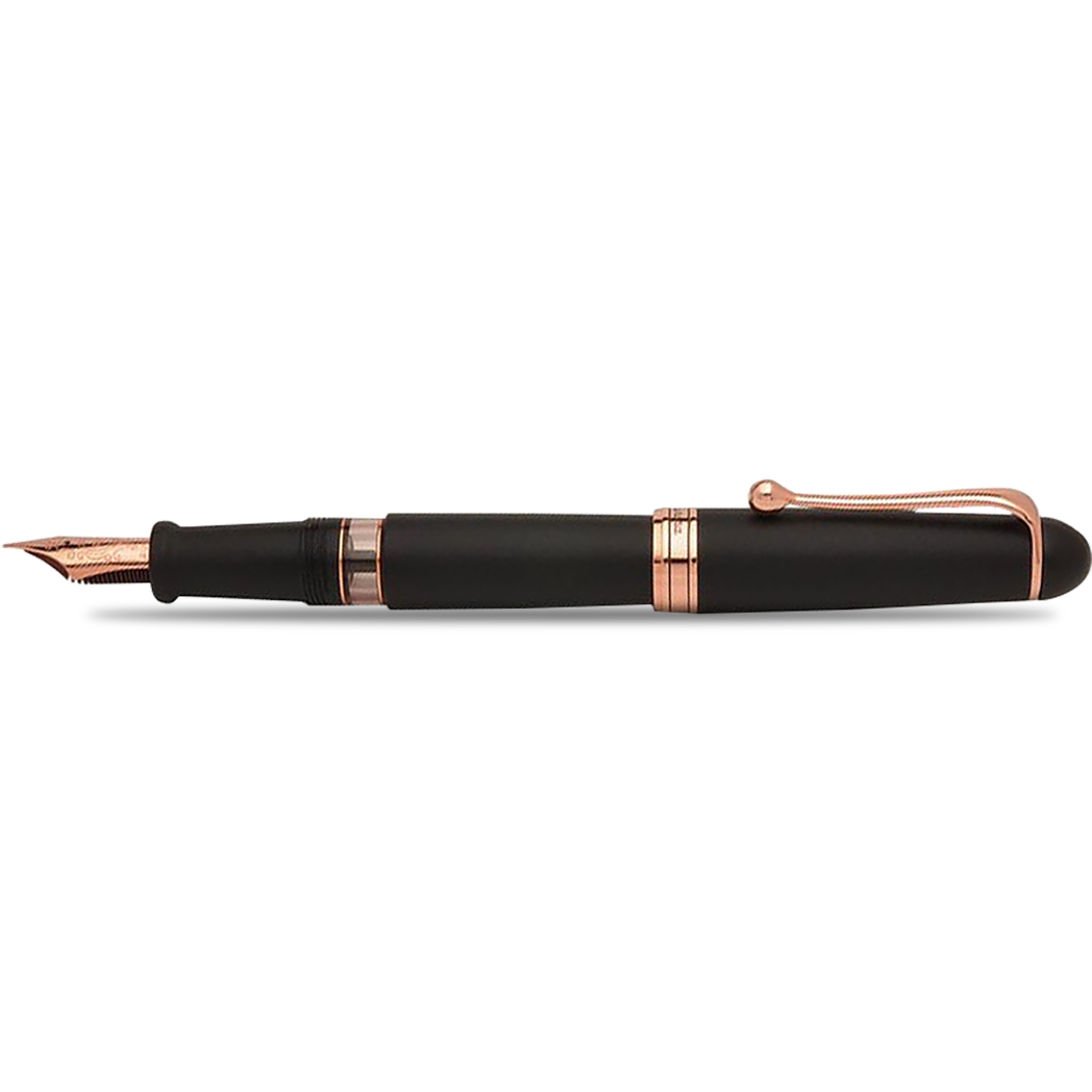 Aurora 88 Fountain Pen - Black Satin - Rose Gold Trim-Pen Boutique Ltd