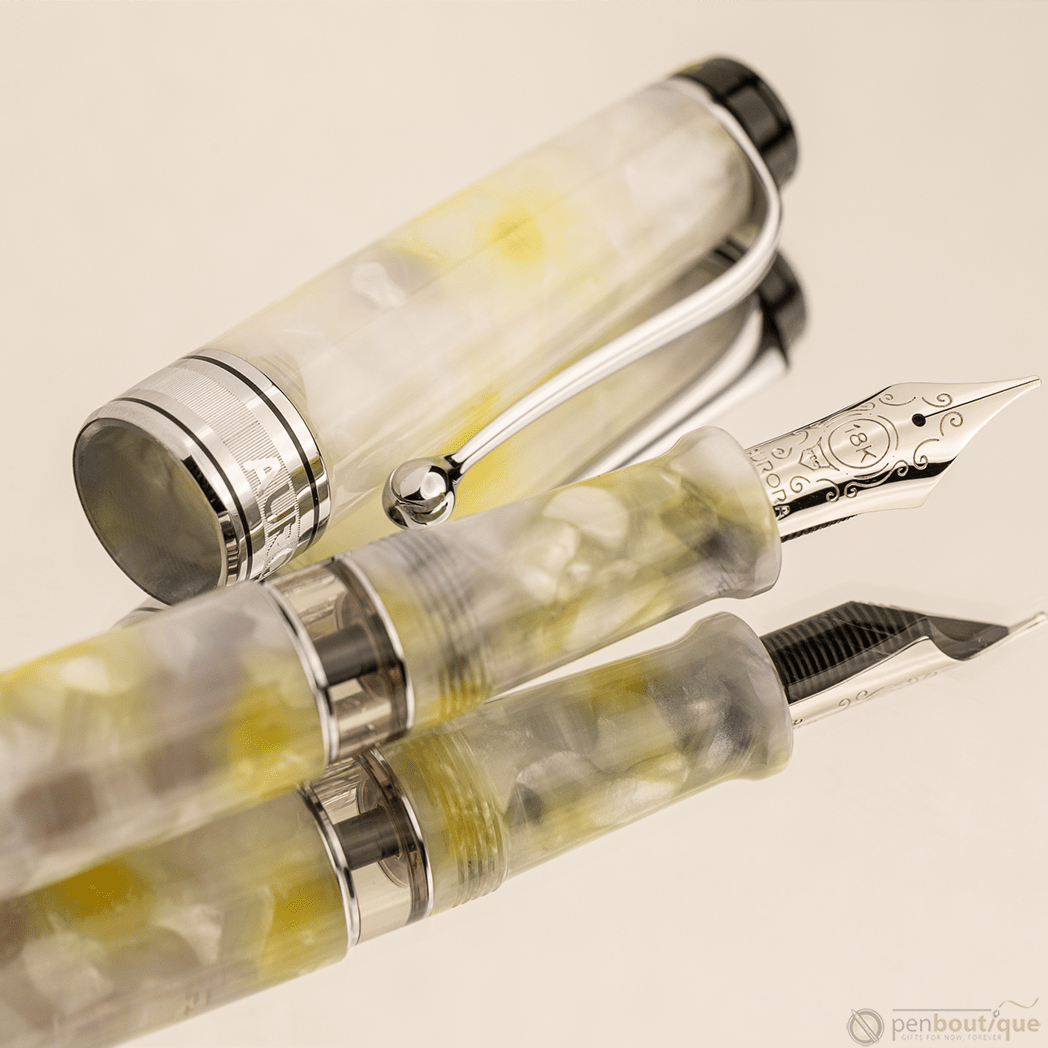 Aurora Optima Fountain Pen - Luce Bianca Caleidoscope - Pen Boutique Ltd