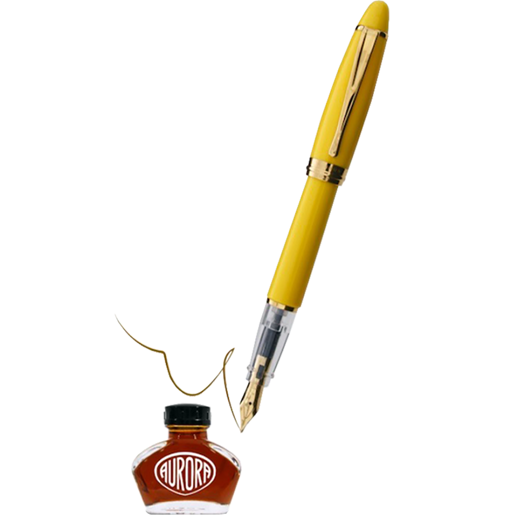 Aurora Ipsilon Demo Colors Fountain Pen - Optimistic Yellow-Pen Boutique Ltd