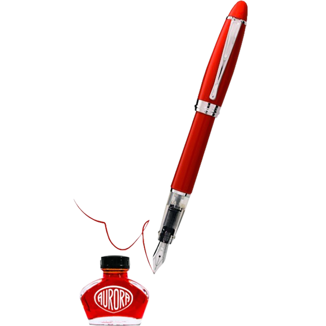 Aurora Ipsilon Demo Colors Fountain Pen - Passionate Red-Pen Boutique Ltd
