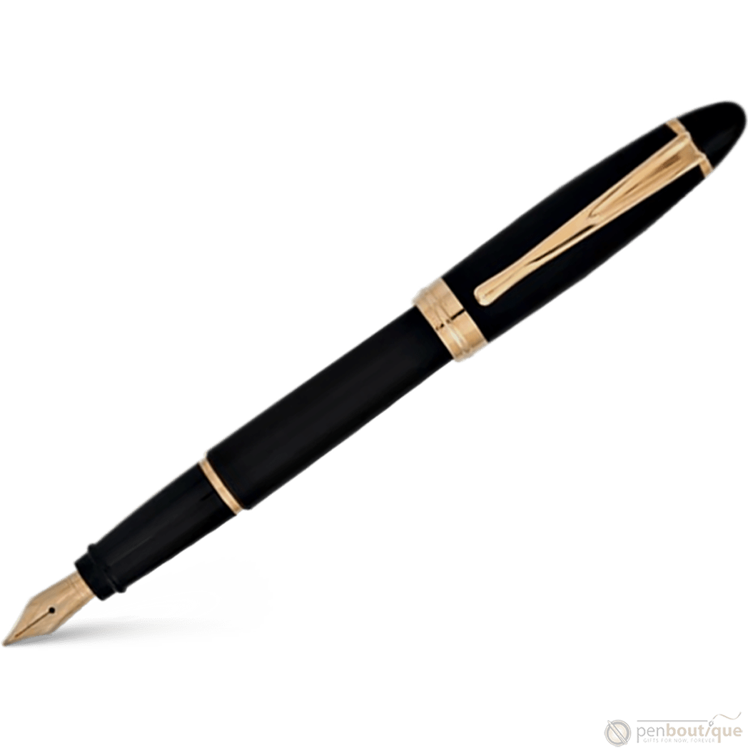 Aurora Ipsilon Fountain Pen - Satin Black - Rose Gold Trim - Pen Boutique Ltd