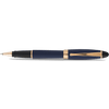 Aurora Ipsilon Rollerball Pen - Satin Blue - Rose Gold Trim - Pen Boutique Ltd