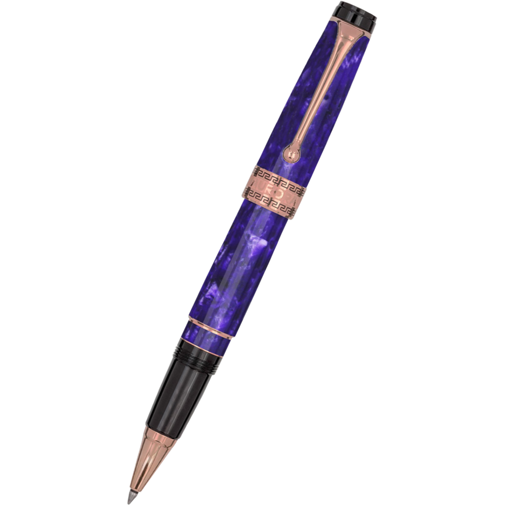 Aurora Optima Rollerball Pen - Marbled Purple Auroloide-Pen Boutique Ltd